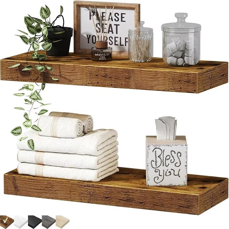 Floating Shelves Wall Mount - Solid Wood Storage for Any Room
