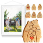 Puzzle en bois personnalisé pour la famille